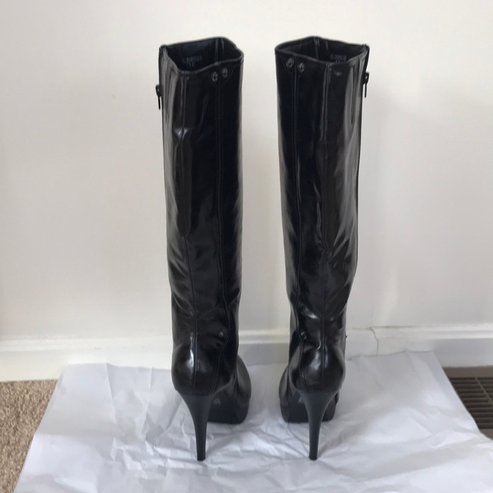 GOMAX Size 10 black knee high zippered boots - Picture 3 of 11